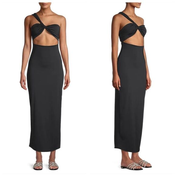 NWT Sara Cristina Narcissus Asymmetric Cut-Out Maxi Dress Medium M - Picture 1 of 12